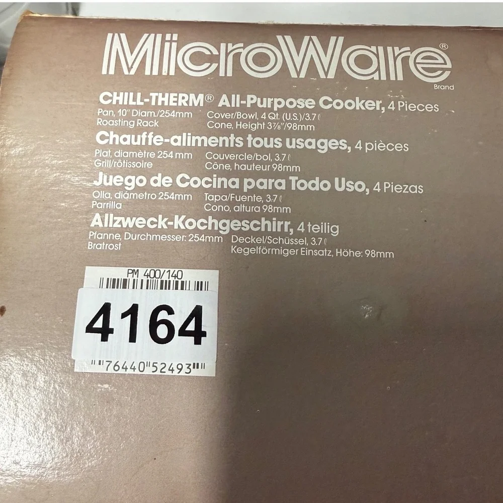 Anchor‎ Hocking MicroWare All-Purpose Cooker Vintage Microwave cake Pan no tac